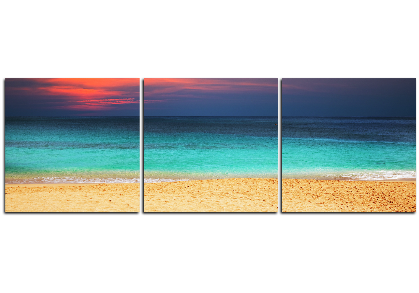 Obraz na plátně - Moře při západu slunce - panoráma Obraz na plátně - Moře při západu slunce - panoráma
